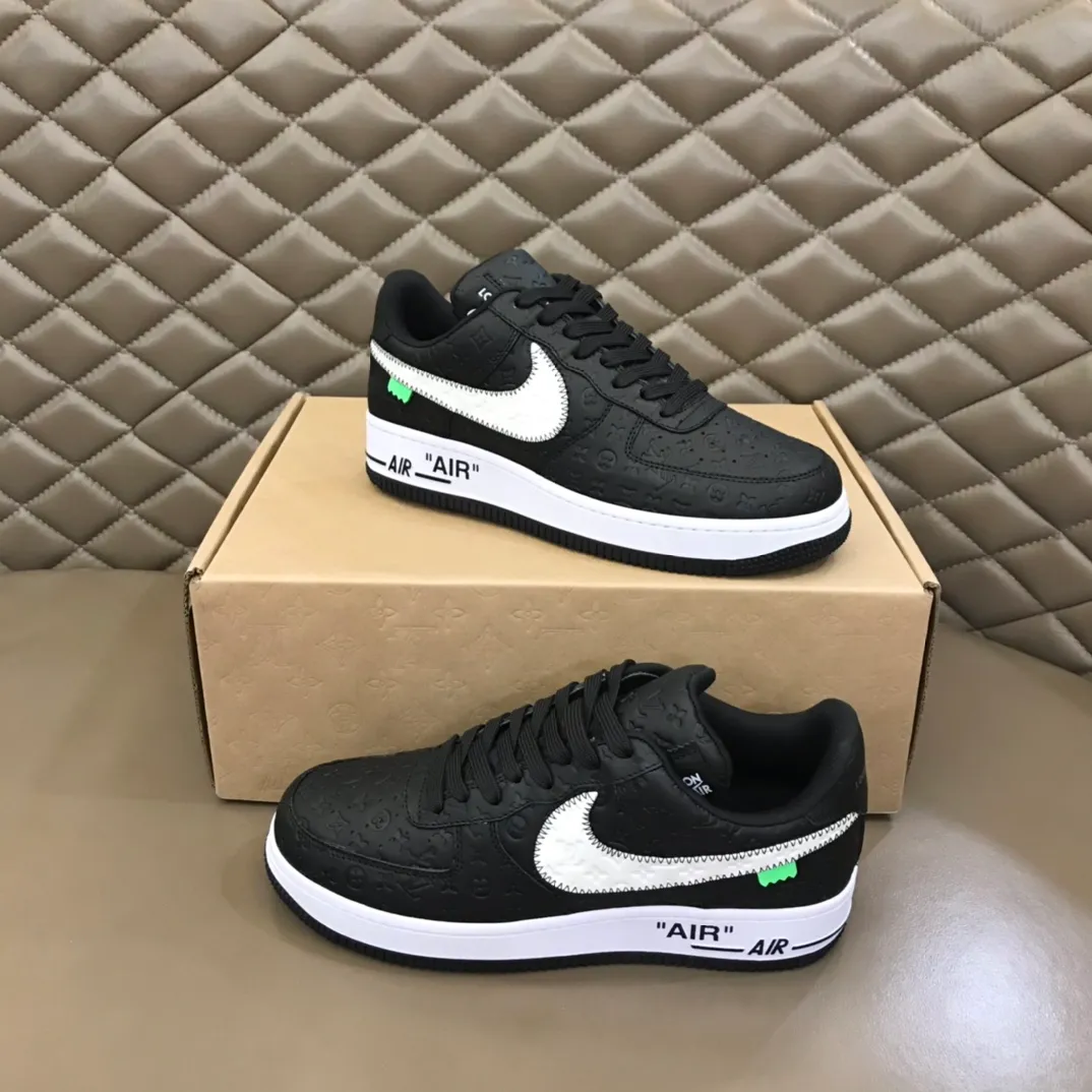 Men's shoes 💰p440 "*OUIS *UITTO*" x OFF-WHITE x Nike tripartite collaboration! Trendy and cool men's casual sports shoes with unrivaled color matching. The design idea basically continues the style of THE TEN. The Swoosh line and tongue label have a very familiar visual effect and are both fashionable and trendy! A must-have for fashionistas! The effect on your feet is absolutely stunning! Size: 38-45